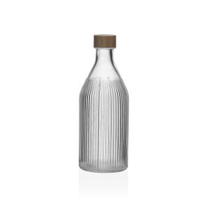 Bottle Versa 1 L Stripes Glass Aluminium 9