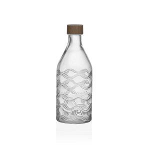 Bottle Versa 1 L Waves Glass Aluminium 9