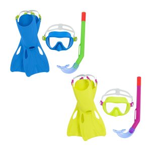 Diving Goggles with Snorkle and Fins Bestway 24-27 Blue (1 Unit)
