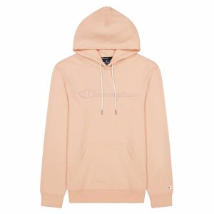 Men’s Hoodie Champion Script Logo Pink