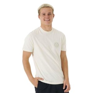 Men’s Short Sleeve T-Shirt Rip Curl Stapler  White