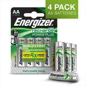 Rechargeable Batteries Energizer Accu Recharge Power Plus 2000 AA BP4 1