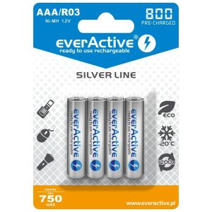 Rechargeable Batteries EverActive EVHRL03-800 R03 AAA 1