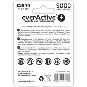 Rechargeable Batteries EverActive EVHRL14-5000 1