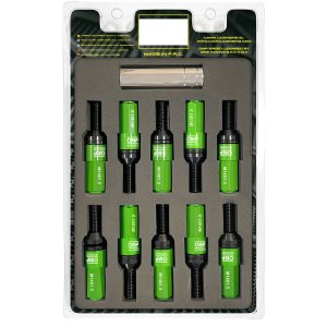 Screw kit OMP OMPS09981408 28 mm Green M14 x 1