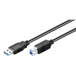 USB A to USB B Cable EDM Black 1