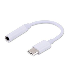 USB C to Jack 3.5 mm Adapter Savio AK-35 White 0