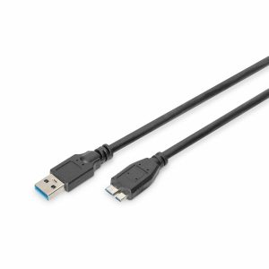 USB Cable to micro USB Digitus AK-300116-018-S Black 1