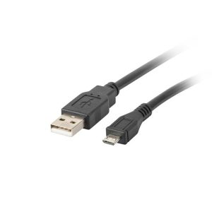 USB Cable to micro USB Lanberg CA-USBM-10CC-0018-BK Black 1