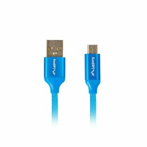 USB Cable to micro USB Lanberg CA-USBM-20CU-0018-BL Blue 1