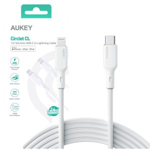 USB to Lightning Cable Aukey CB-SCL2 White Black 1