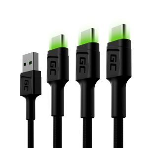 USB to USB-C Adapter Green Cell KABGCSET02 Black 1