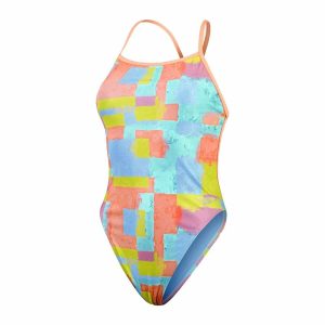 Women’s Bathing Costume Speedo Speedo Allover Digital V-Back Blue