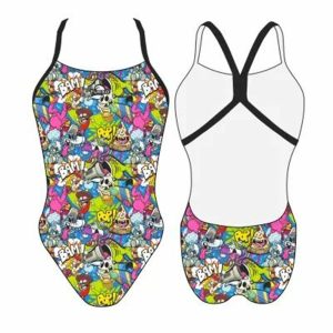 Women’s Bathing Costume Turbo 'Energy' Loki-Comic Pink
