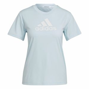 Women’s Short Sleeve T-Shirt Adidas Move Logo Sport Cyan